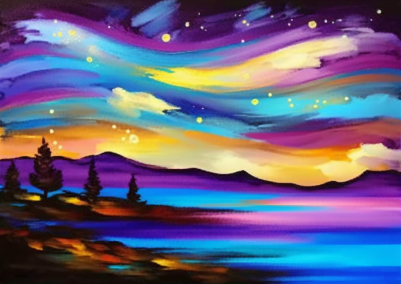 Magical Evening Glow Painting