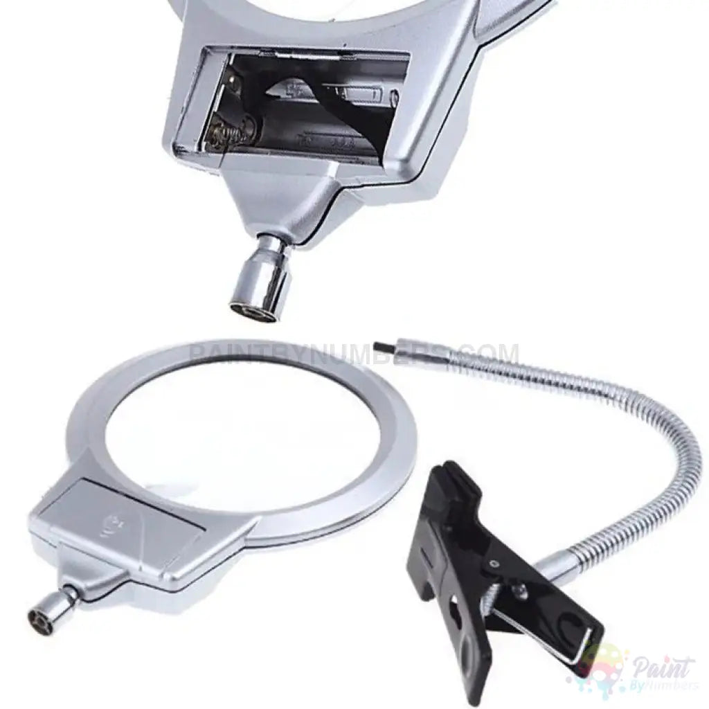 Magnifier With Led Light With Clamp For Paint By Numbers