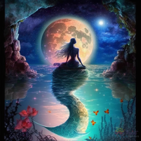 Thumbnail for Mermaid Moonlight Paint By Numbers Kit