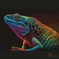 Thumbnail for Neon Komodo Dragon Paint By Numbers Kit