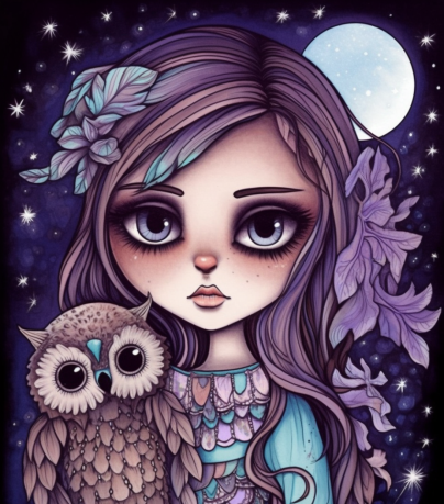 Owl And The Moon