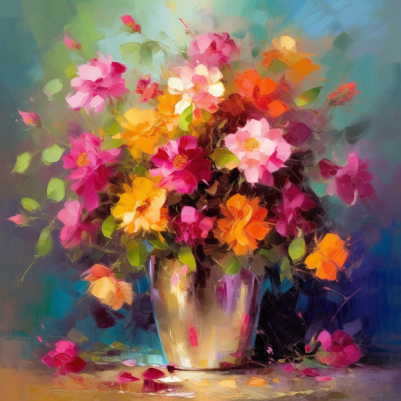 Painting Of Flowers In The Sunlight