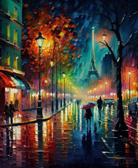 Thumbnail for Paris Nights Paint By Numbers Kit