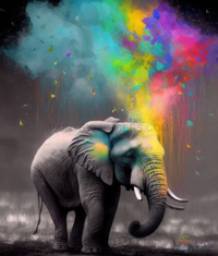 Thumbnail for Pastel Elephant Paint By Numbers Kit