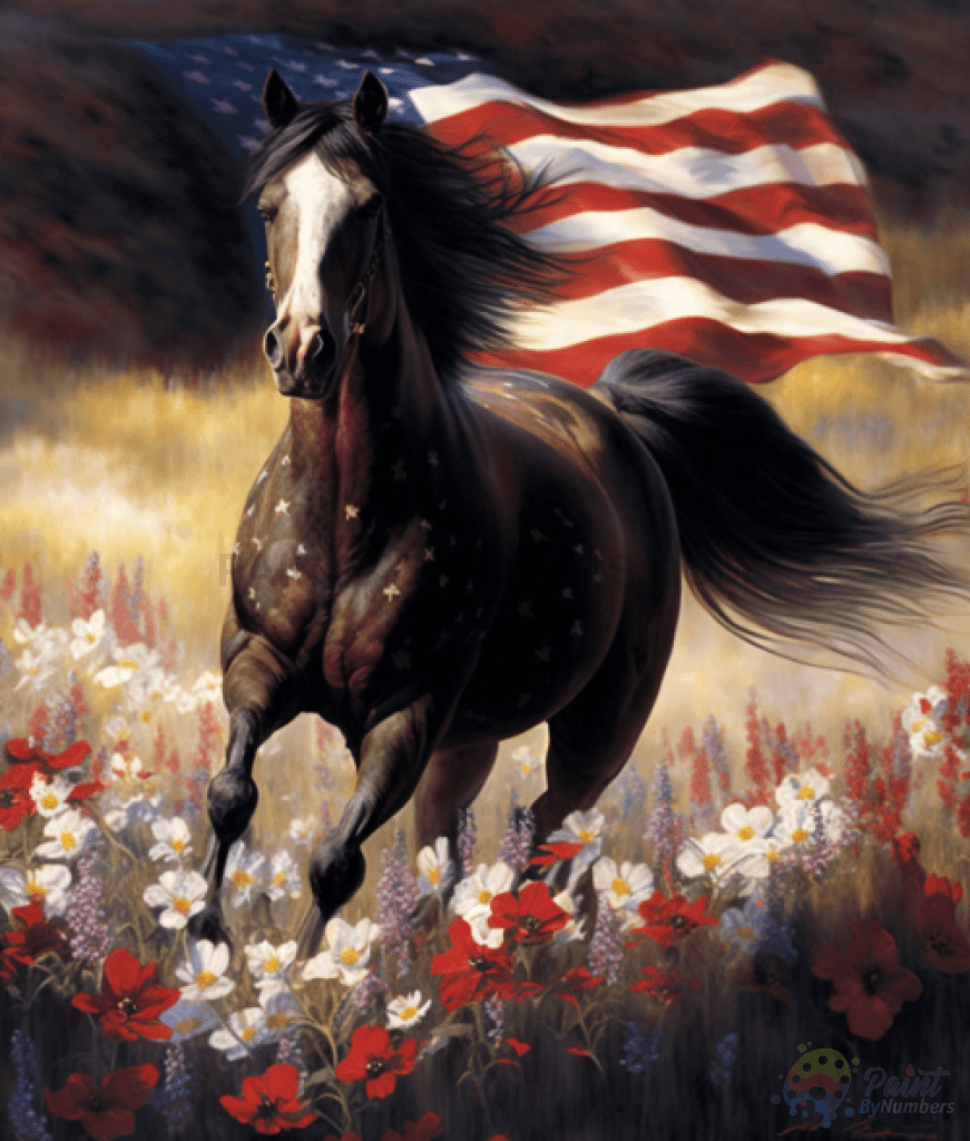 Patriot Horse Paint By Numbers Kit