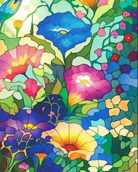 Thumbnail for Pretty Pansy Flower Stained Glass