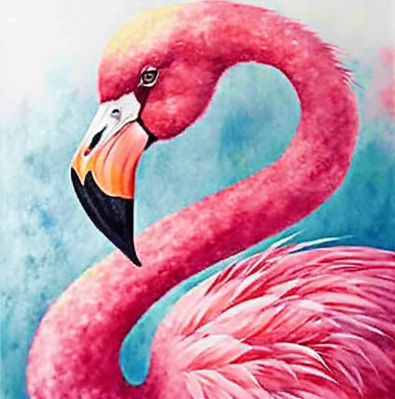 Pretty Pink Feathery Flamingo