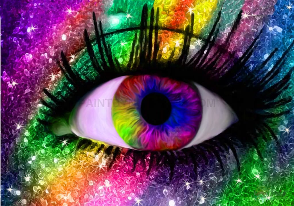 Rainbow Eye Paint By Numbers Kit For Adults