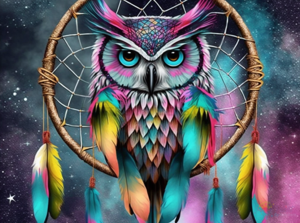 Rainbow Owl Dream Catcher Paint By Numbers Kit