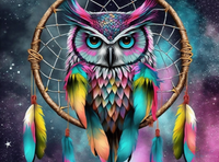 Thumbnail for Rainbow Owl Dream Catcher Paint By Numbers Kit