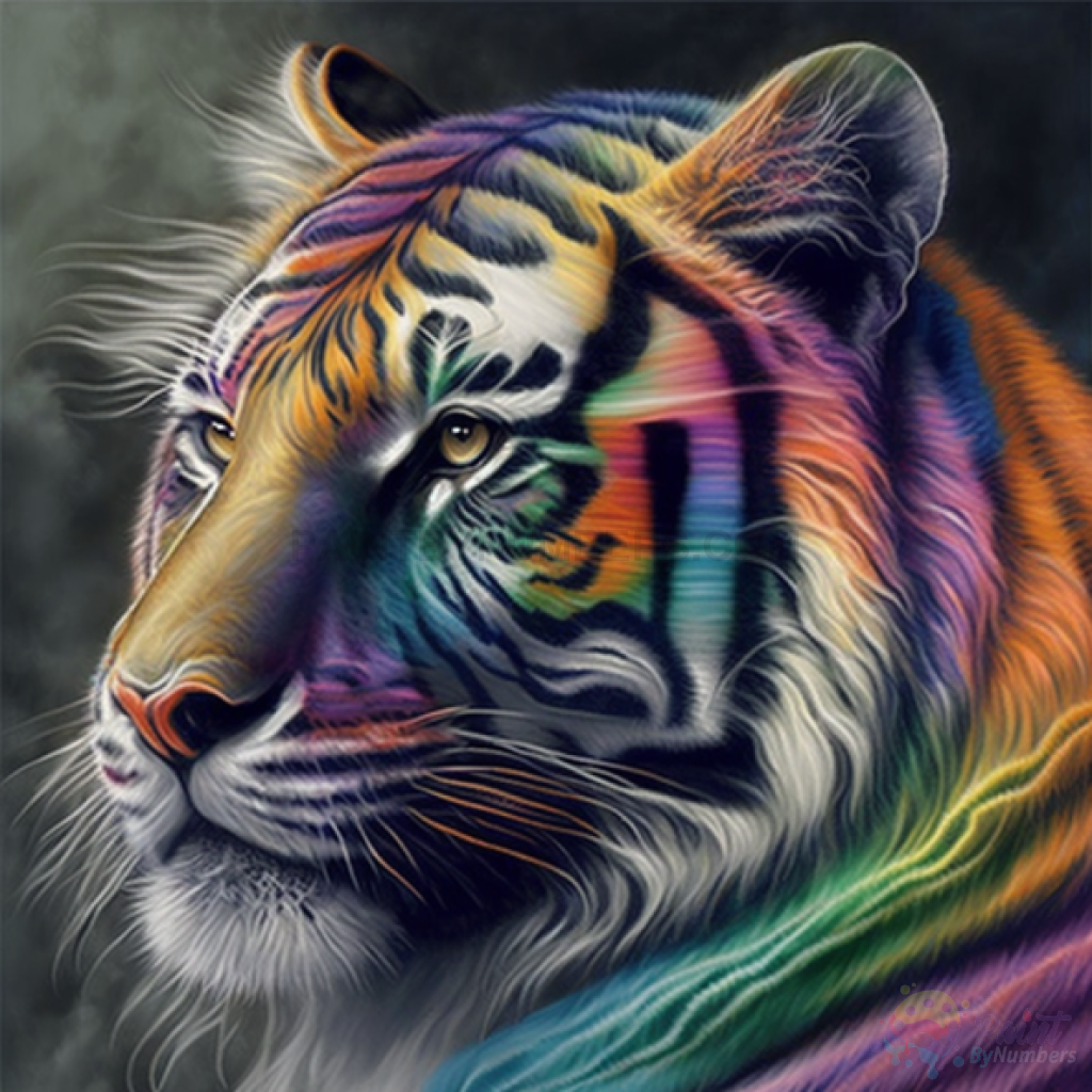 Rainbow Tiger Paint By Numbers Kit