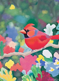 Thumbnail for Red Cardinal Bird Paint By Numbers Kit