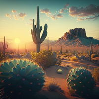 Thumbnail for Rise And Shine Cactus In The Desert