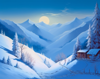 Thumbnail for Snowy Cabin Sunrise