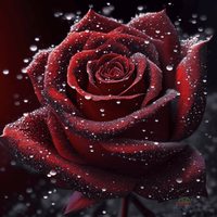 Thumbnail for Sparkling Red Rose Paint By Numbers Kit