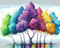 Thumbnail for Spiritual Trees Paint By Numbers Kit
