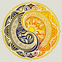 Thumbnail for Sun And Water Inspired Yin Yang And Mandala