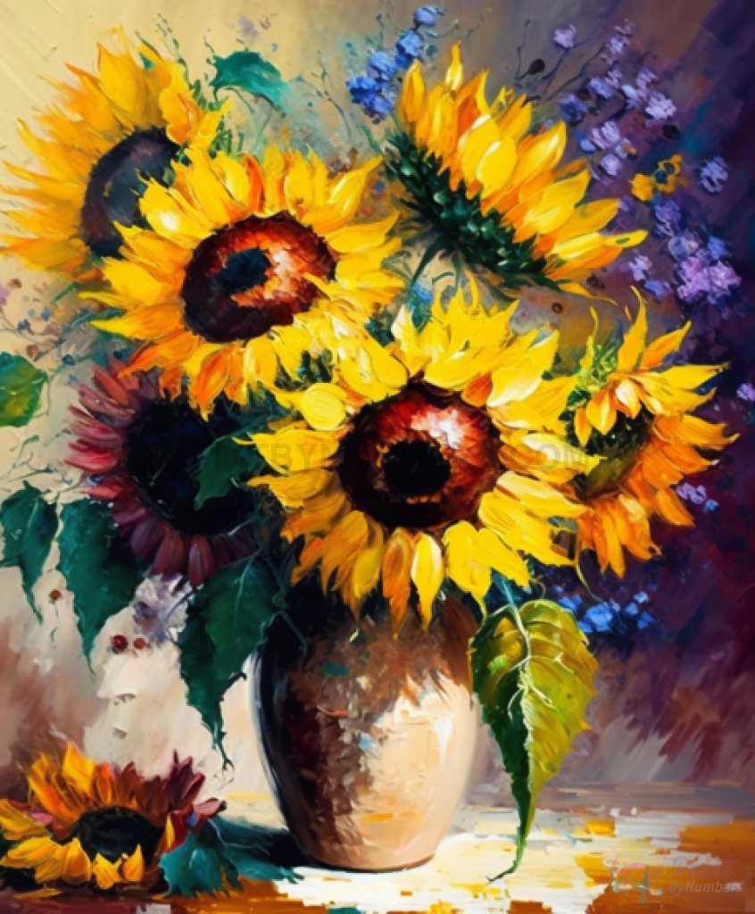 Sunflower Vase Paint By Numbers Kit