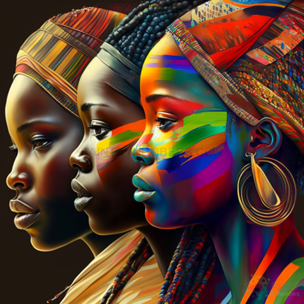 Three African Ladies Paint By Numbers For Adults