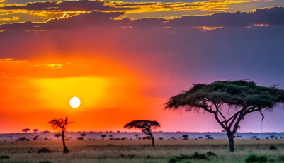 Warm Glow Over An African Safari