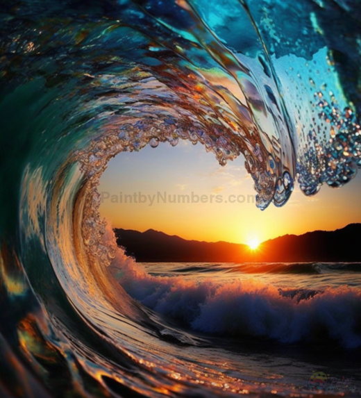 WAVE SUNSET Paint by Numbers Kit Paint By Numbers