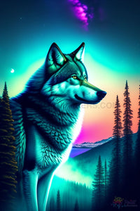 Thumbnail for Wolf Glow Paint By Numbers Kit